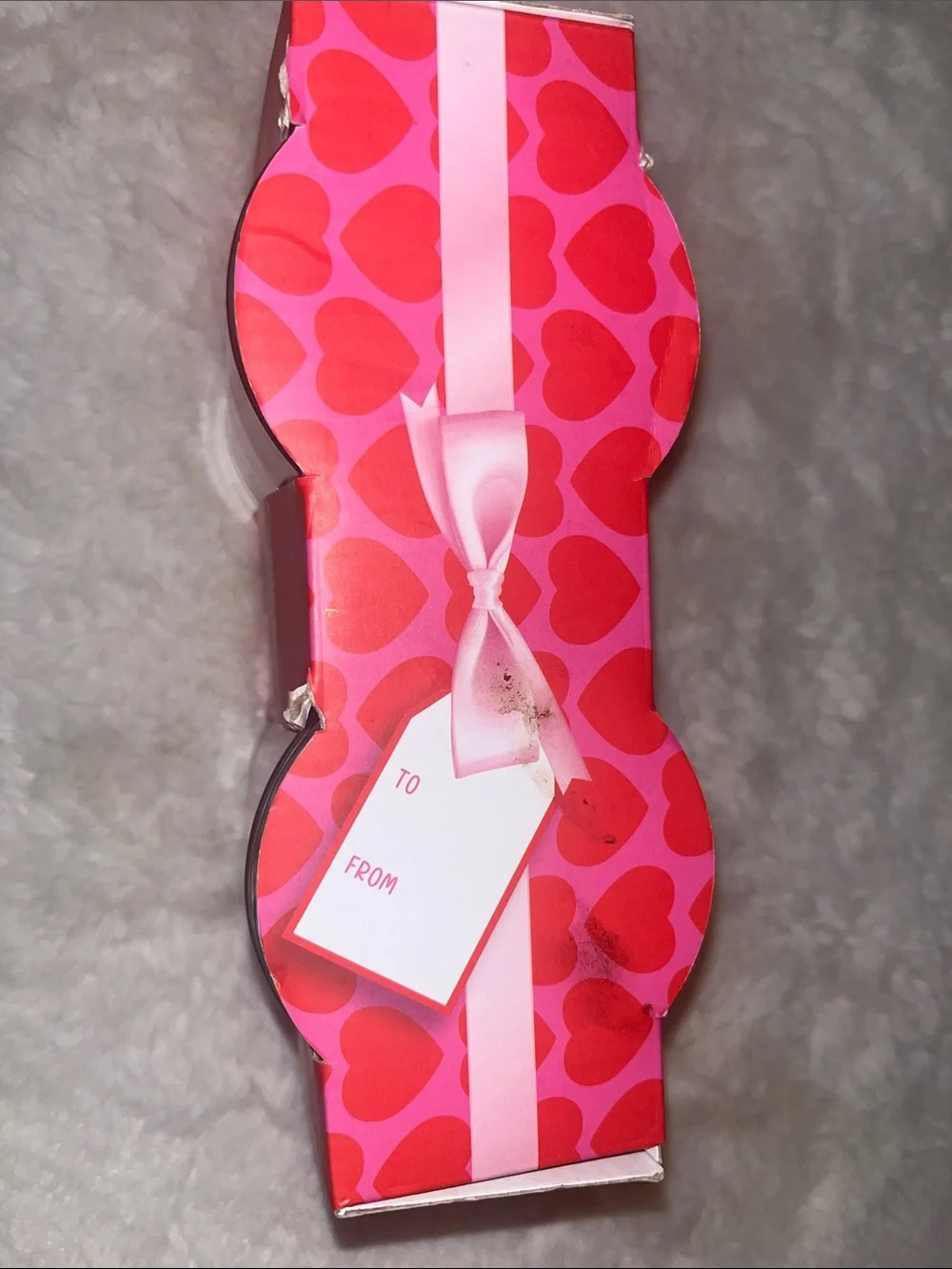Nordstrom Pink and Red Heart Pattern Gift Box